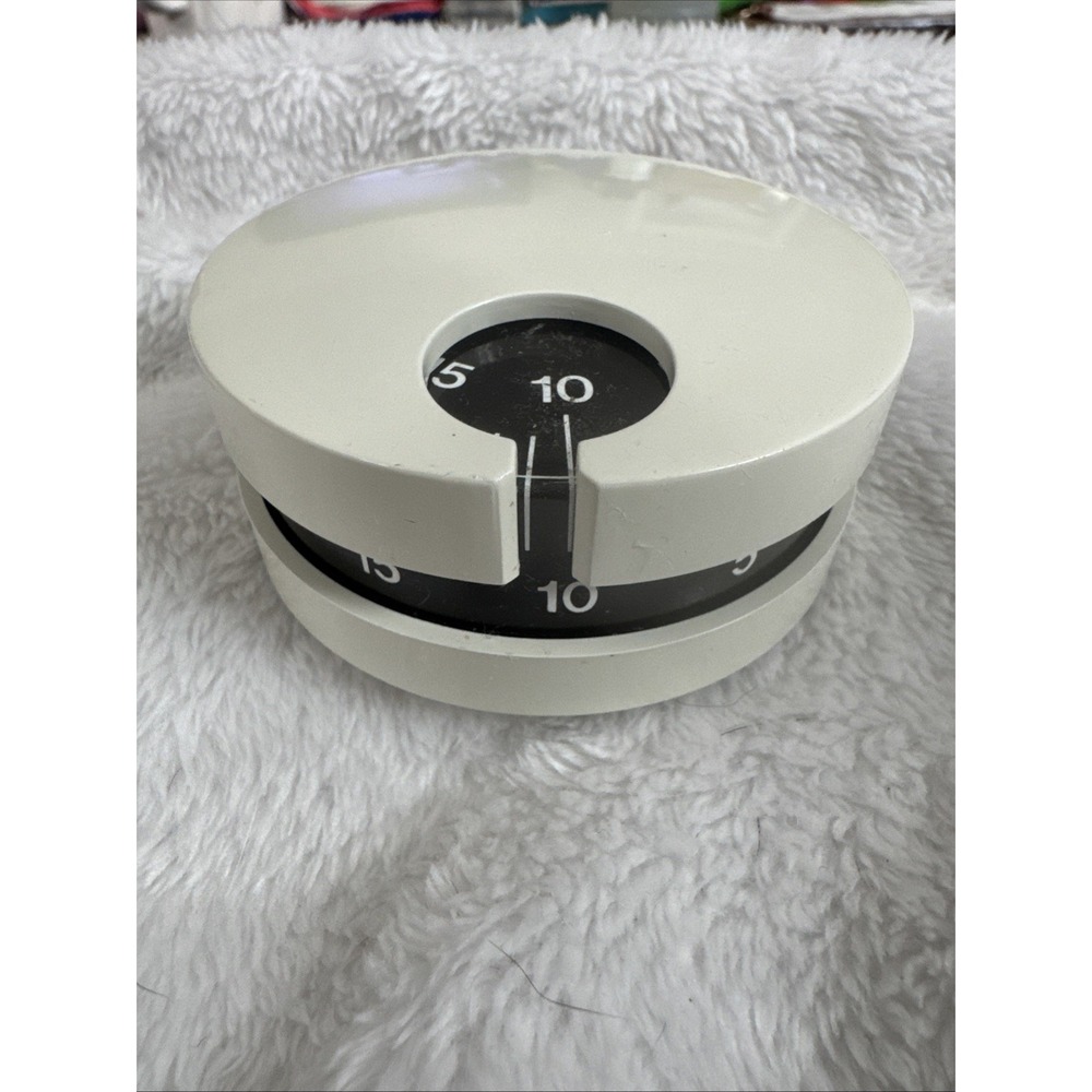White "Minitimer" Timer Terraillon by Richard Sapper, 1970s Made In Italy *WORKS